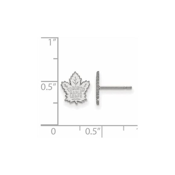 Sterling Silver NHL Toronto Maple Leafs XS Post Earrings - Picture 2 of 3